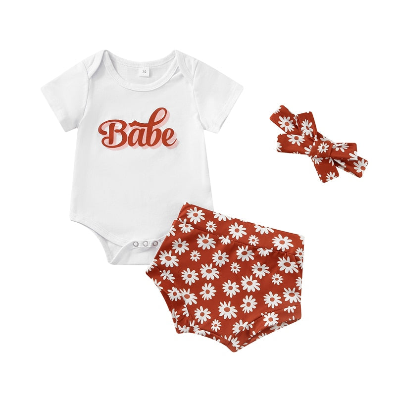 Cute Fashion Toddler Newborn Baby Clothes 3pcs Outfits Sets