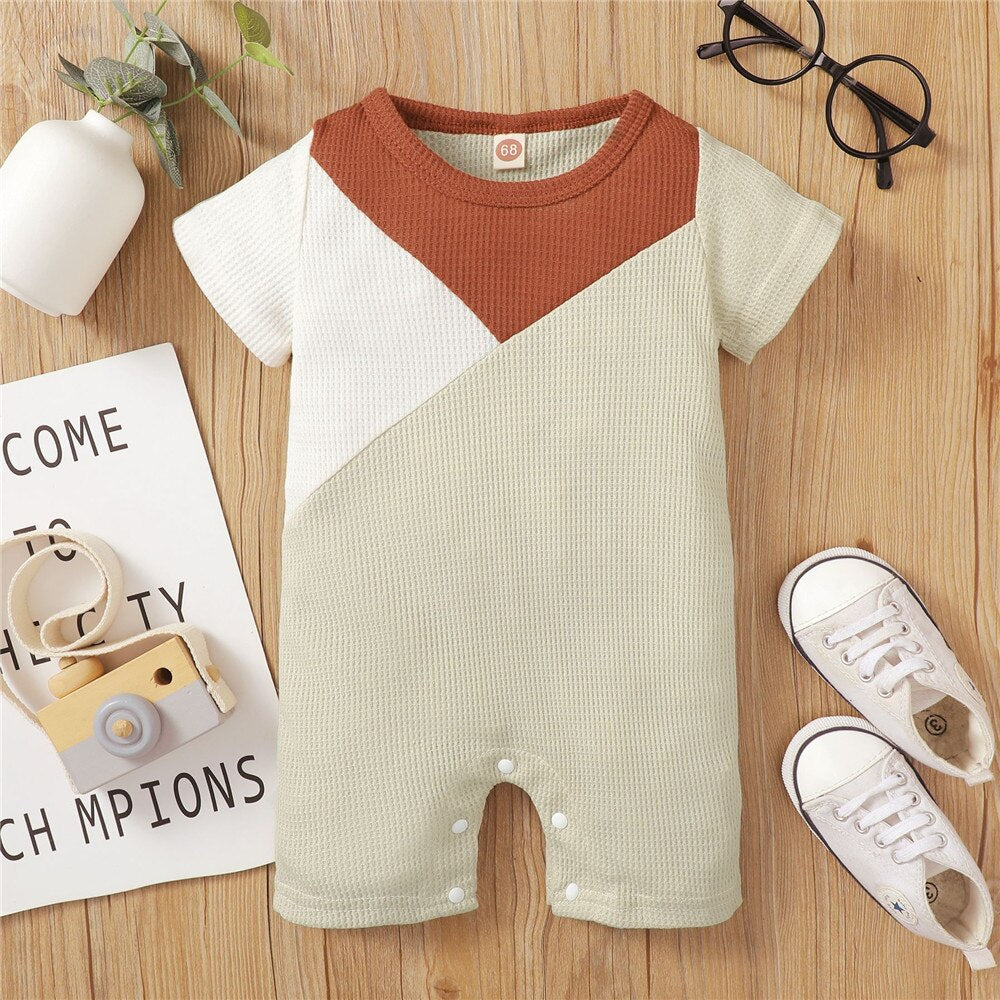 Premium Quality Patchwork Baby Rompers for Comfortable and Stylish Look