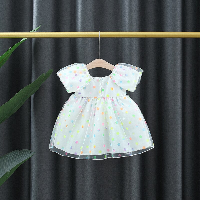 Colorful Polka Dot Party Princess Dresses for Baby Girls