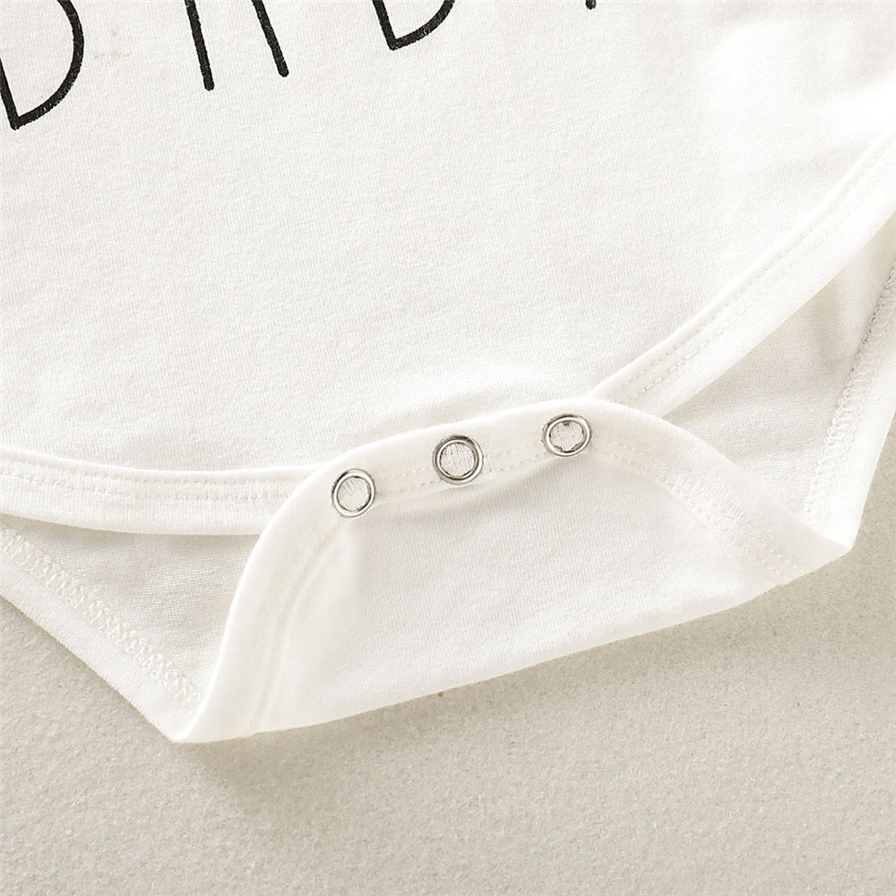 Rainbow Letter Printed Baby Romper for Girls and Boys