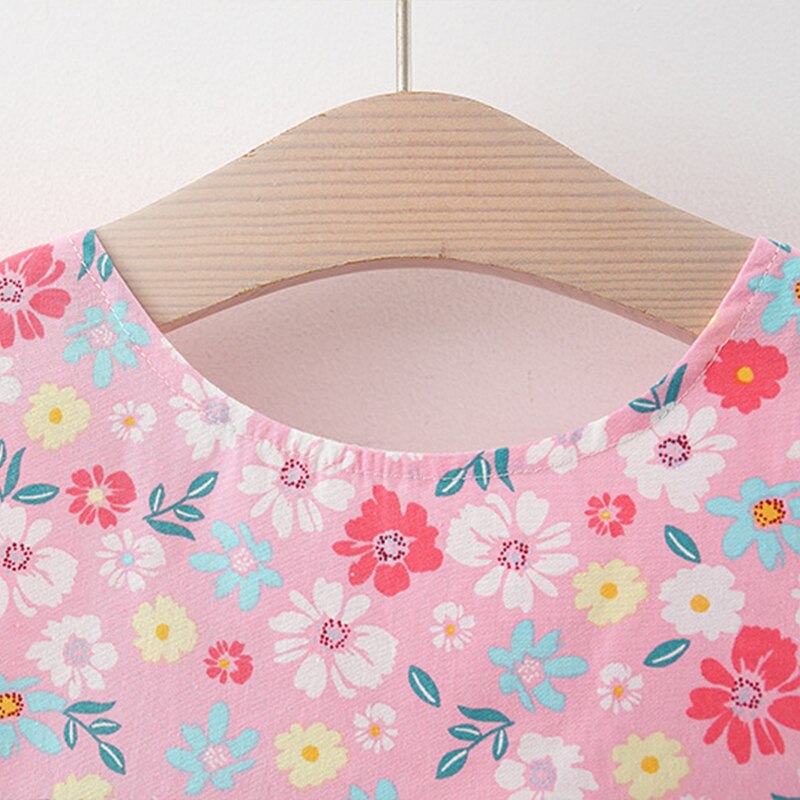 Summer Sweet Floral Baby Girl Dresses for Toddler Girls