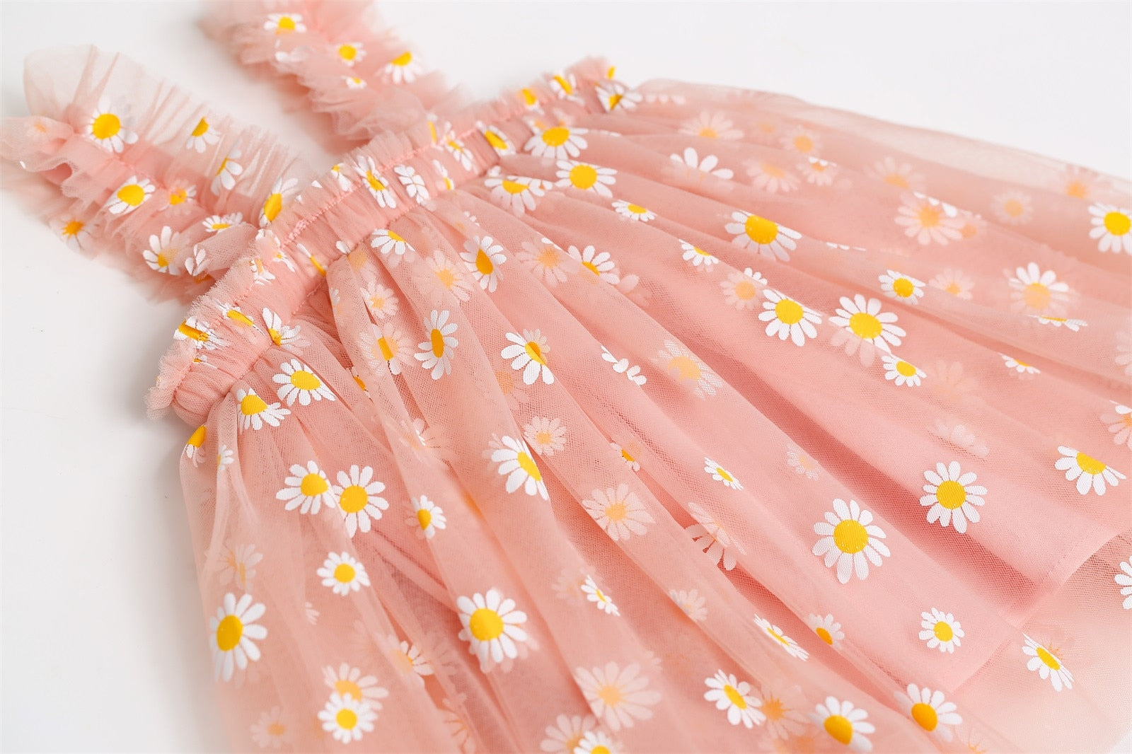 Adorable Daisy Floral Dresses for Toddler Girls | Summer Beach Suspender Tulle Party Princess Dresses