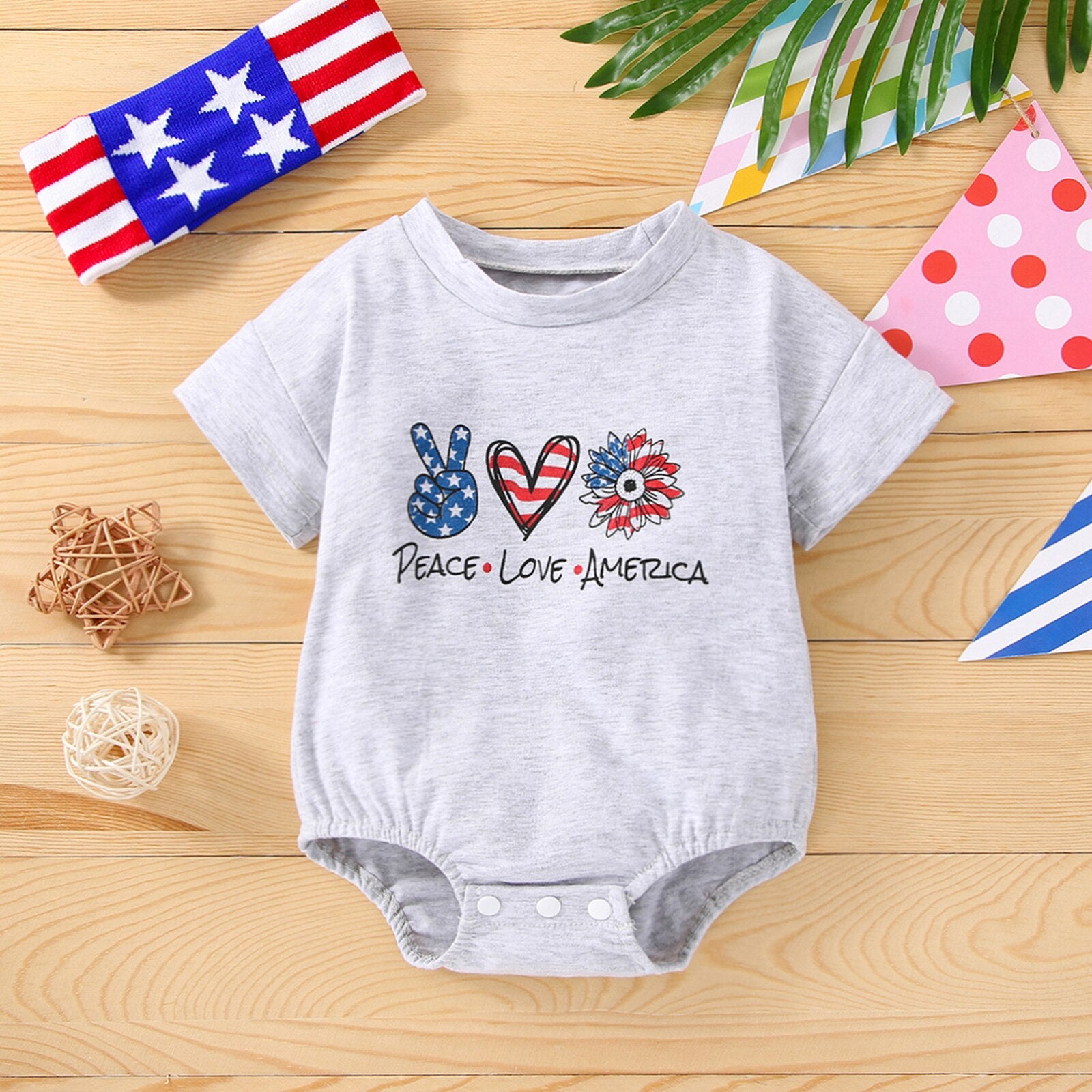 Cute Toddler Girls' Short Sleeve Letter Print Romper for Summer