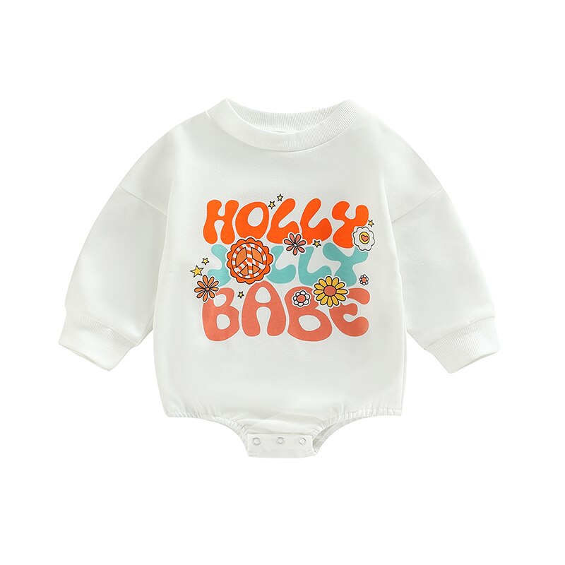 Adorable Autumn Newborn Baby Girls Rompers with Cute Letter and Flower Print