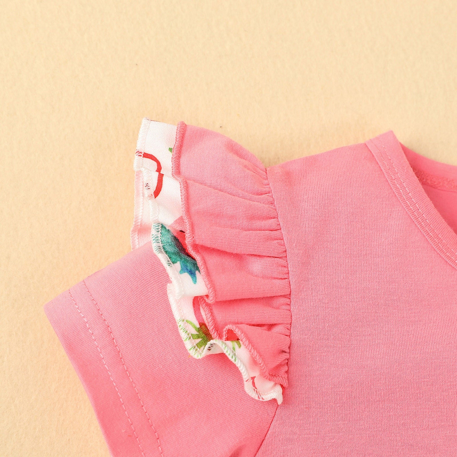 Adorable Summer Outfit for Toddler Baby Girls - Ruffle Sleeve Tops, Suspender Skirts, and Headband Sets