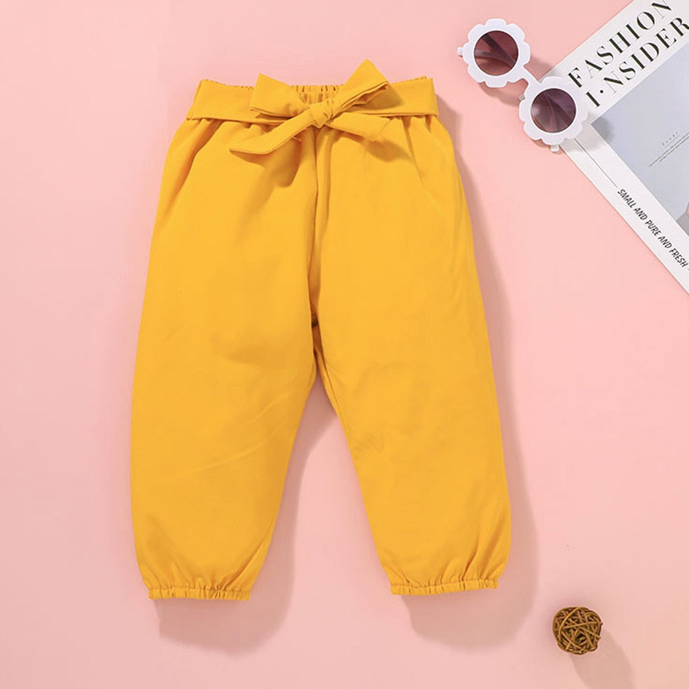 3Pcs Set Infant Toddler Printed Long Sleeve Romper + Trousers +Bandana Newborn Baby Clothes for Girl Cotton Casual Fashion