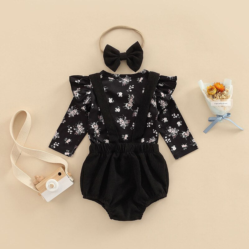Vintage Autumn Newborn Baby Girls Clothes Sets