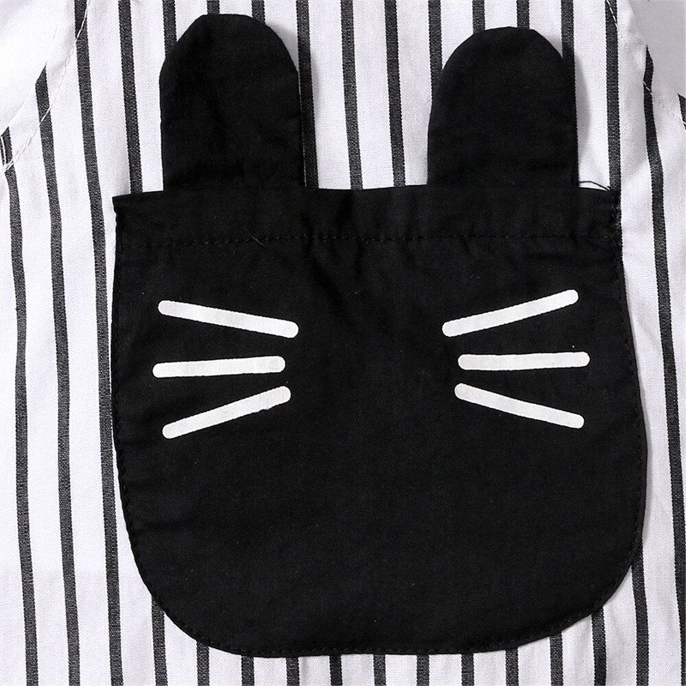 Handsome Cartoon Cat Baby Clothes Set for Kids Boys