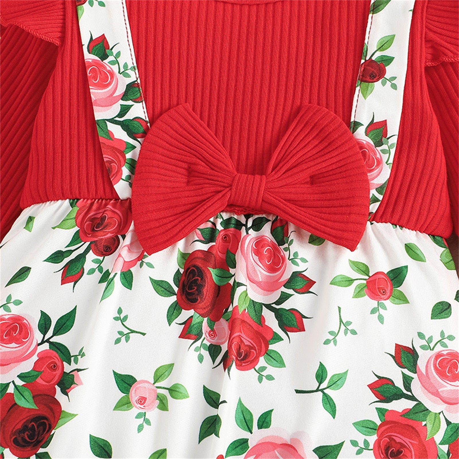 Floral Print Infant Newborn Romper with Ruffle Long Sleeves and Headwear for Spring and Autumn Outfits