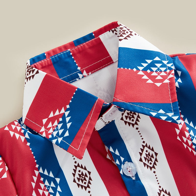 Adorable Western-style Baby Shirt Romper for Infant Boys - Perfect for Summer