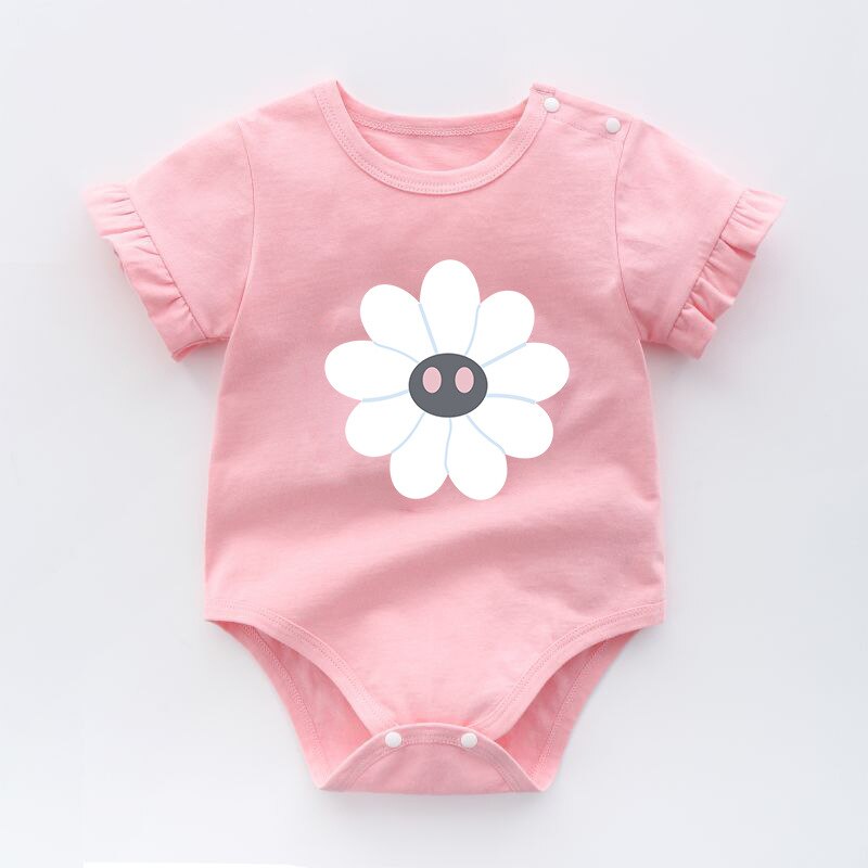 Adorable Cotton Cartoon Bodysuits for Baby Boys - Perfect Summer Outfit
