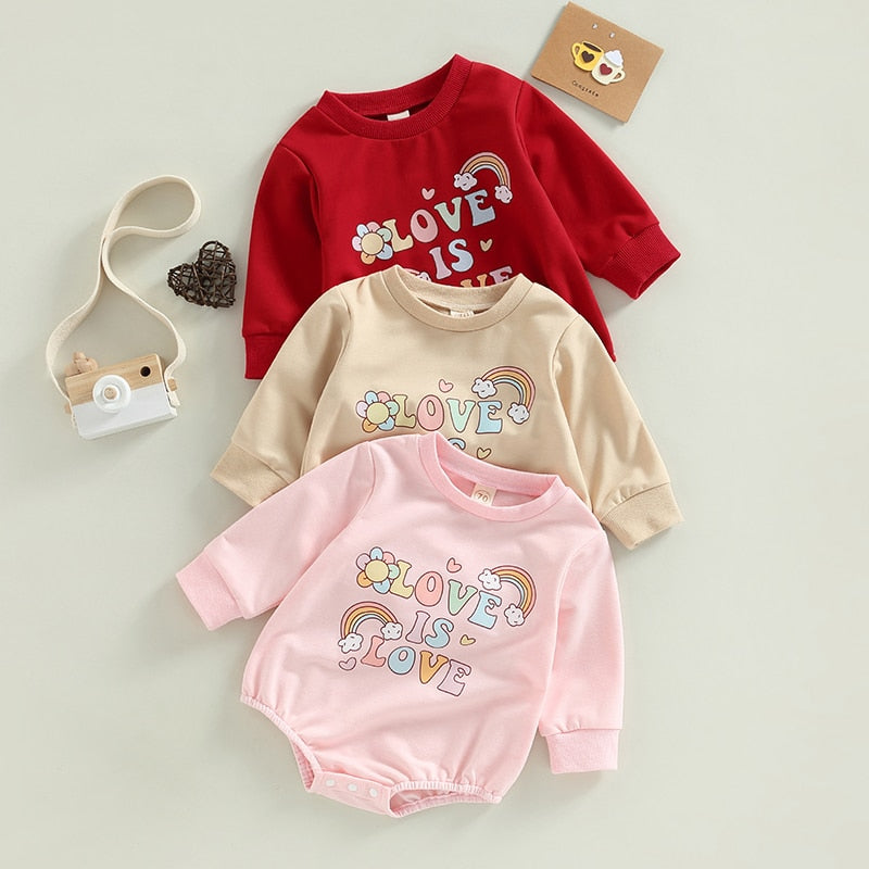 Lovely Autumn Newborn Baby Girls Cartoon Print Rompers