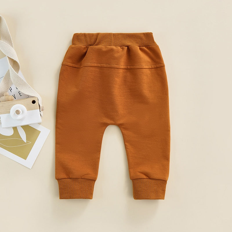 Comfortable and Stylish Toddler Baby Pants with Elastic Waist and Drawstring