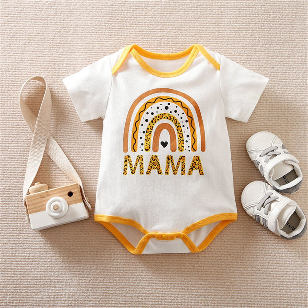 Cute Short Sleeve Bodysuits for Newborn Girls and Boys