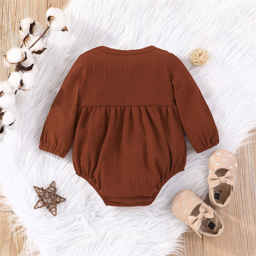Lovely Ruffles and Tassels: Newborn Baby Girls Rompers for Autumn