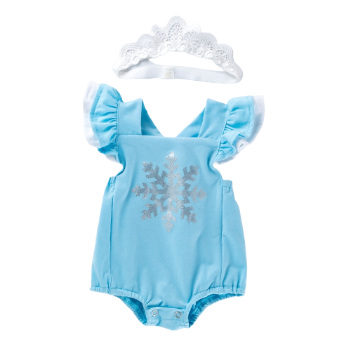 Adorable Flying Sleeve Baby Bodysuit with Watermelon Print for Girls