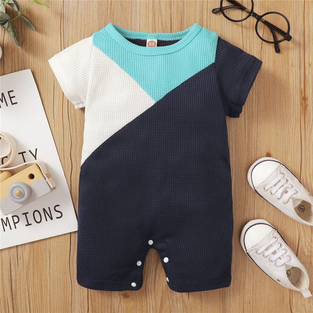 Premium Quality Patchwork Baby Rompers for Comfortable and Stylish Look