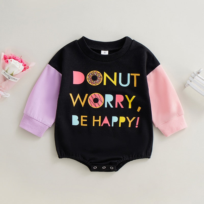 Lovely Autumn Newborn Baby Girls Donut Rompers Clothes