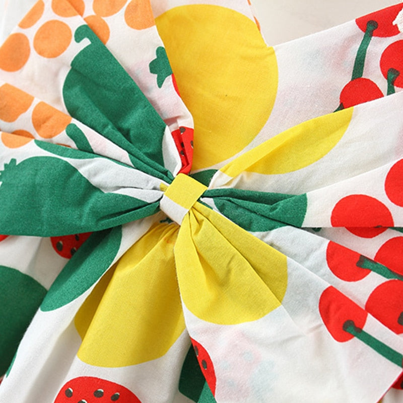 Baby Girl Hawaiian Beach Dresses with Flower Suspender