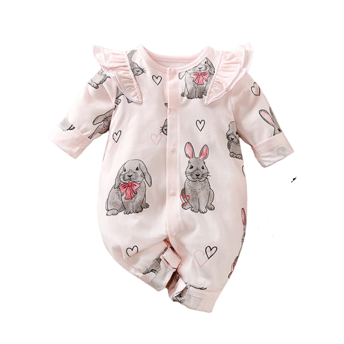 Hedgehog Rabbit Newborn Bodysuits for Girls