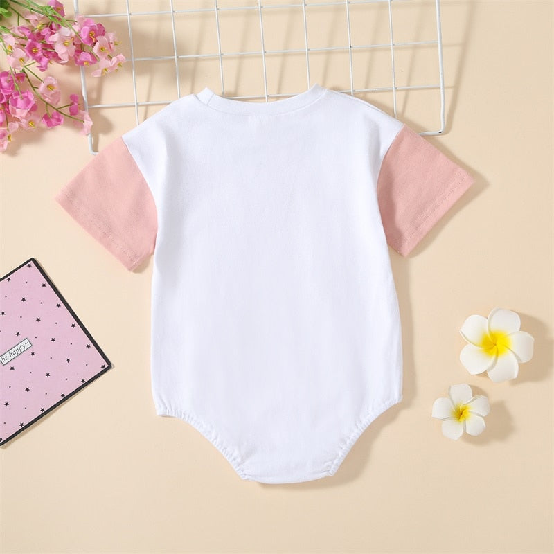 Casual Short Sleeve Bodysuit for Newborn Baby Girls and Boys