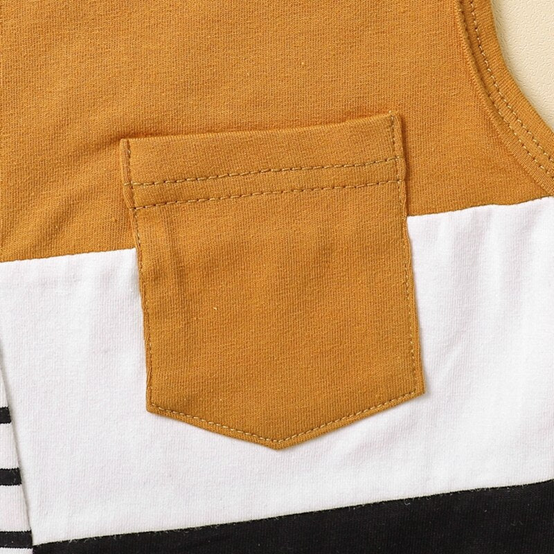 Stylish Summer Outfit for Newborn Baby Boys - Sleeveless Striped Tank Top Shorts Set