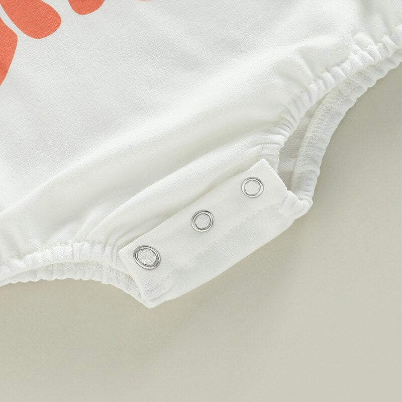 Adorable Autumn Newborn Baby Girls Rompers with Cute Letter and Flower Print