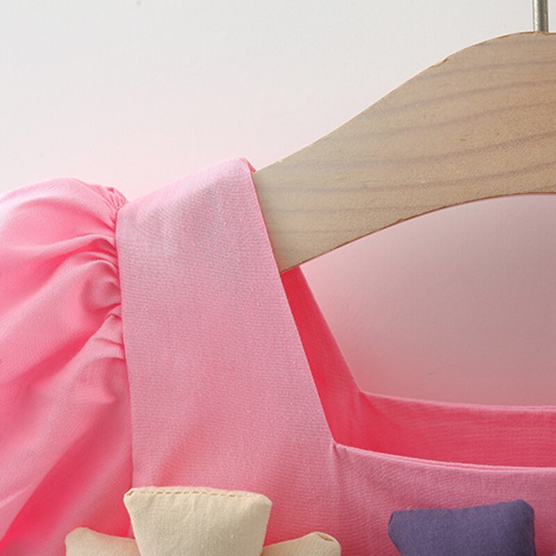 Adorable Summer Baby Girl Puff Sleeve Party Dress