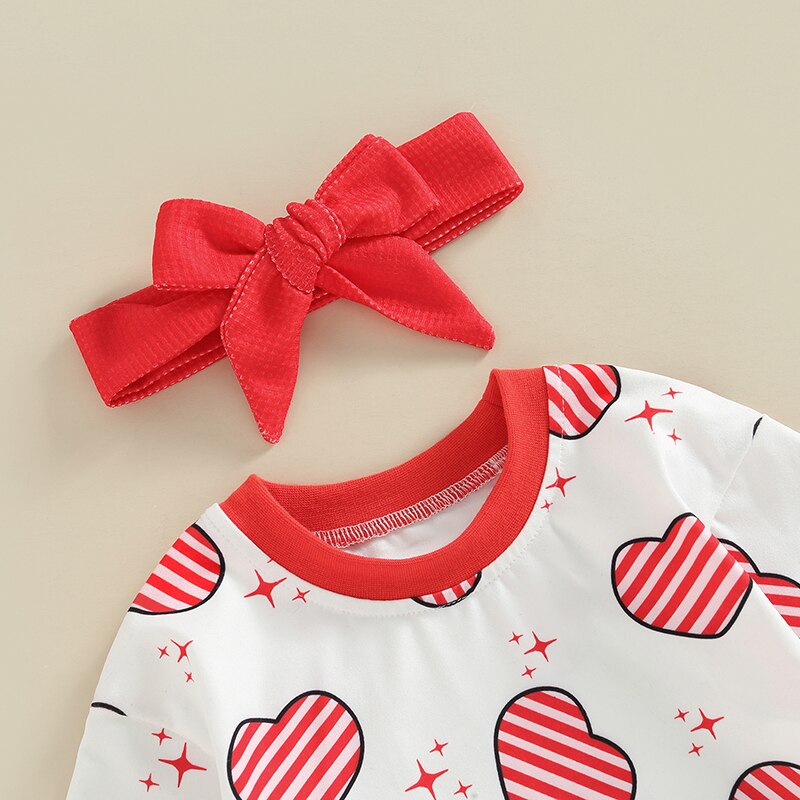 Lovely Autumn Newborn Baby Girls Valentine's Day Clothes