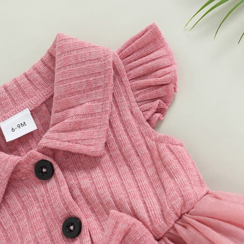 Baby Girls Princess Party Dress with Tulle Tutu and Bow