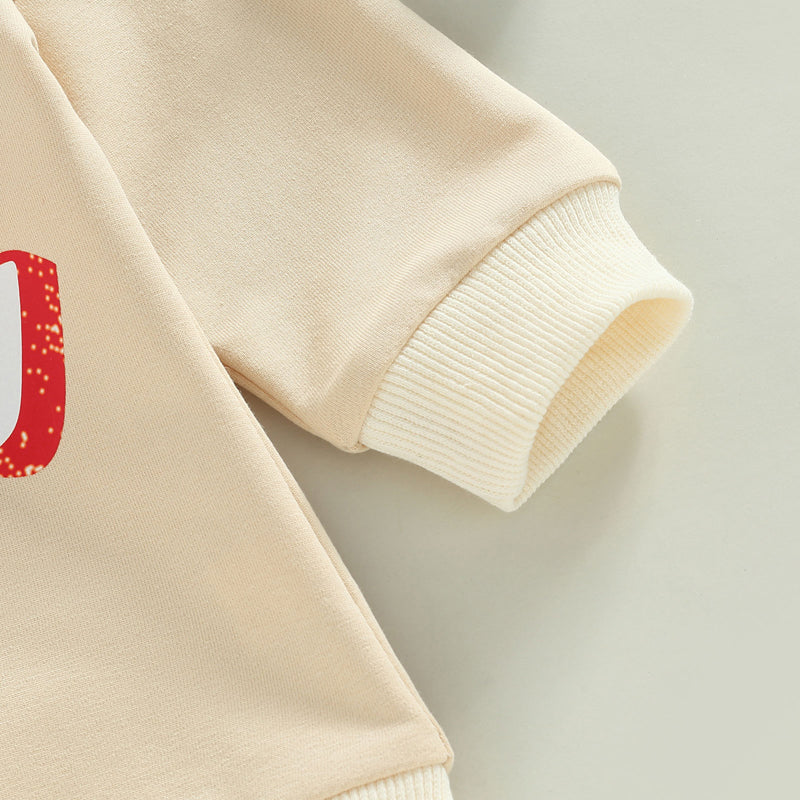 Santa Claus Head Print Long Sleeve Romper - BabbeZz