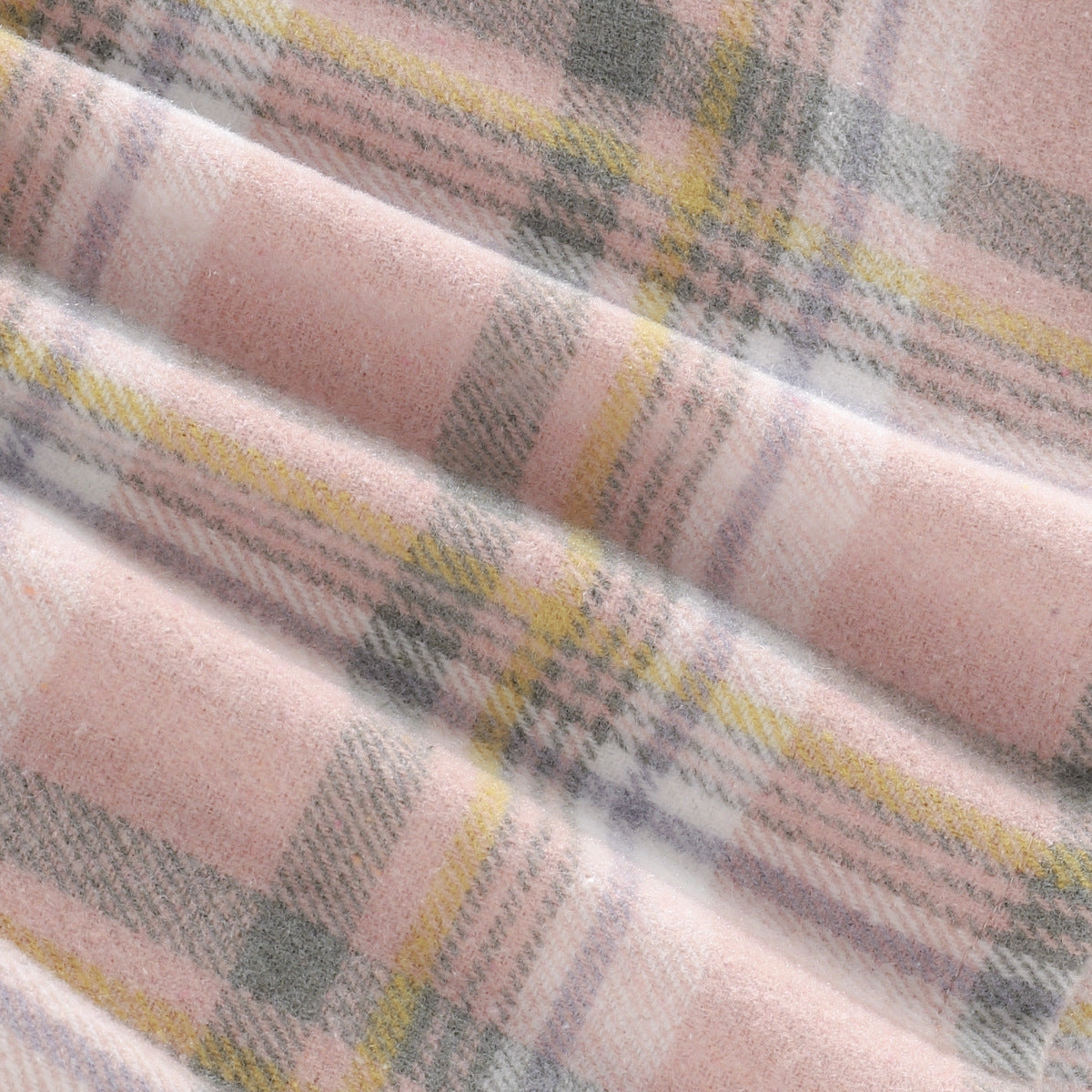 Trendy Plaid Ruffled Long Sleeved Girls Autumn Dress