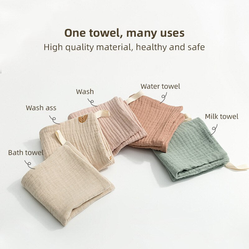 3/5Pcs Baby Square Towel Feeding - BabbeZz