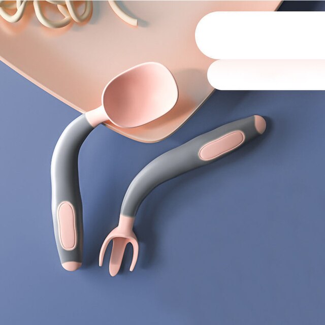 2Pcs Eat Auxiliary Training Tableware - BabbeZz