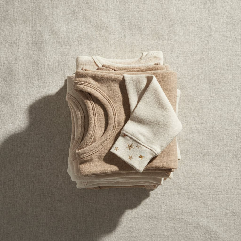 Flat-lay of baby clothing - how-to-wash-baby-clothes