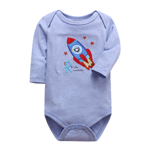Soft Cotton Long-Sleeved Triangle Baby Bodysuit for Ultimate Comfort