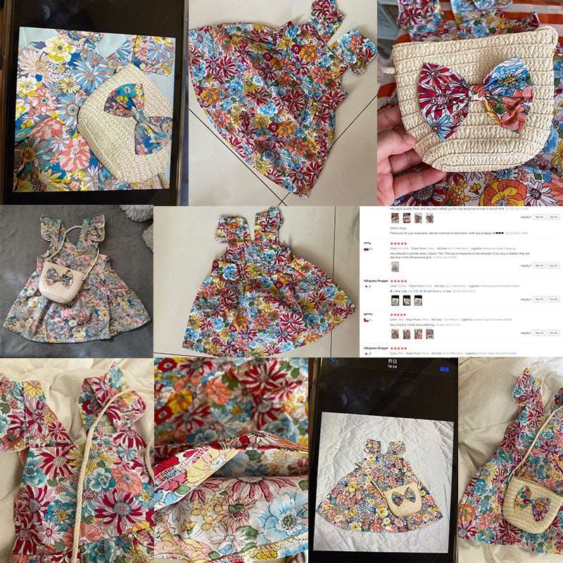 2Pcs/Set Vintage Baby Girl Dresses - Babbez