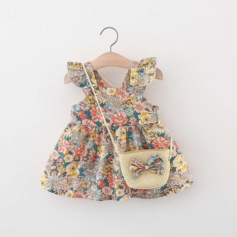 2Pcs/Set Vintage Baby Girl Dresses - Babbez