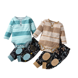 Stylish Long-sleeve Striped Jumper Two-piece Suit for Babies