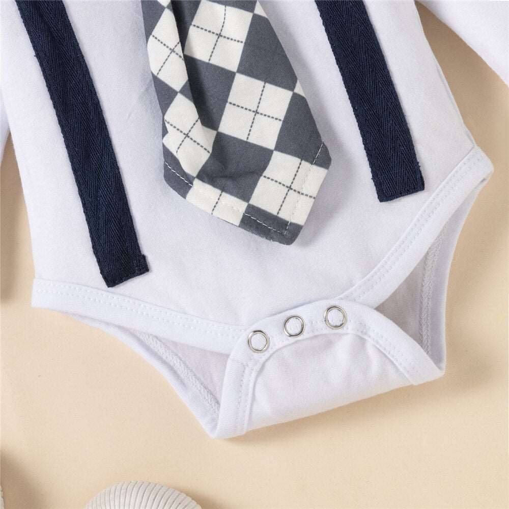 3-Piece Gentleman Outfits for Newborn Baby Boys