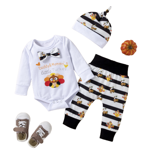 Newborn My First Thanksgiving Clothes Baby Boy Costume Set