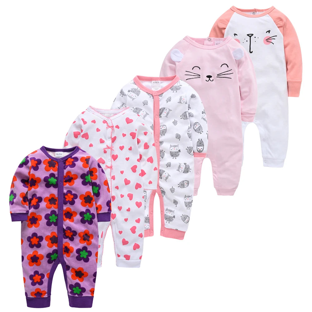 5pcs Sleepers Baby Pyjamas Newborn Girl Boy Pijamas bebe fille Cotton Breathable Soft ropa bebe Newborn Sleepers Baby Pjiamas