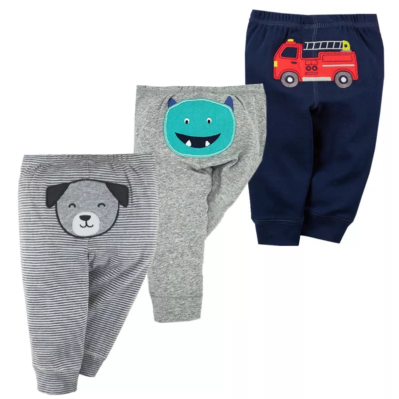 3PCS/LOT Newborn Baby Pants 9-24M-3T Spring Autumn Baby Leggings Cotton Infant Boys Pants Unisex Girls PP Trousers Kids Clothing