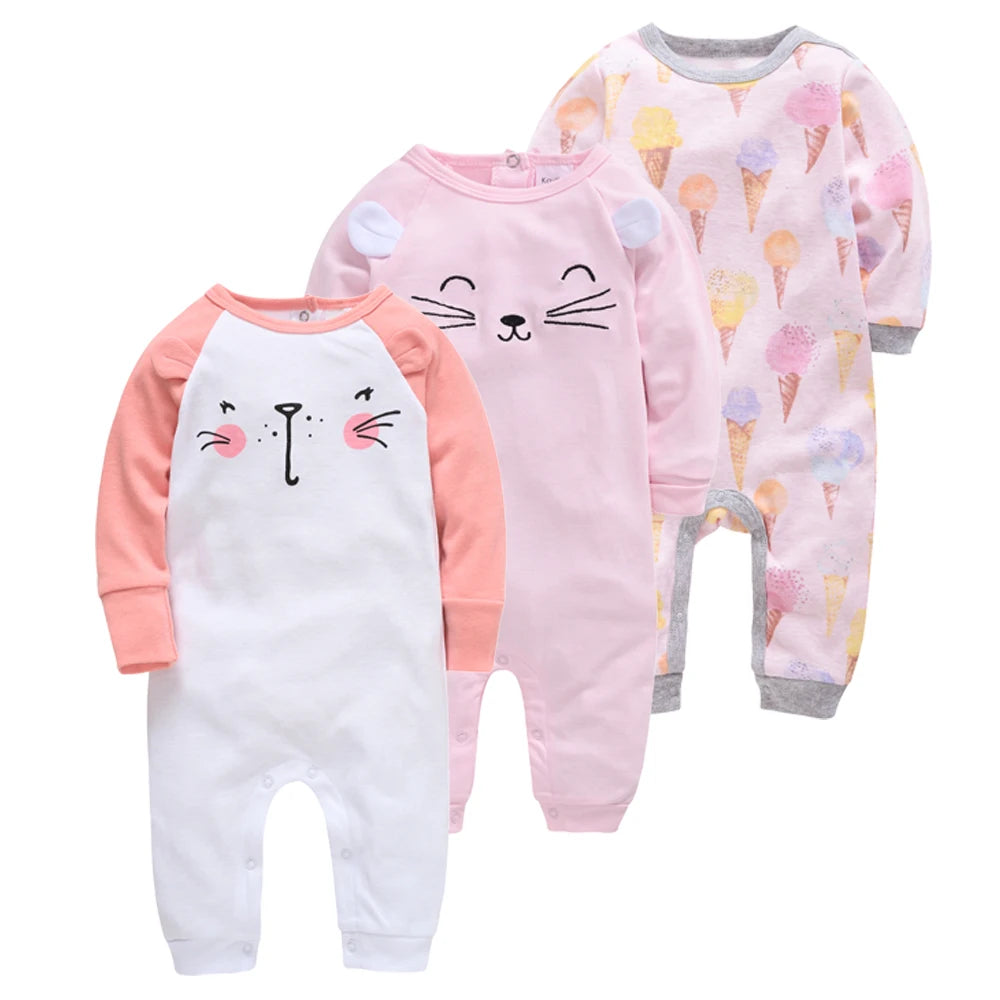 1pcs 3pcs 5pcs New Body Baby Girl Boy Pijamas bebe fille Cotton Breathable Soft ropa bebe Newborn Sleepers Baby Pjiamas