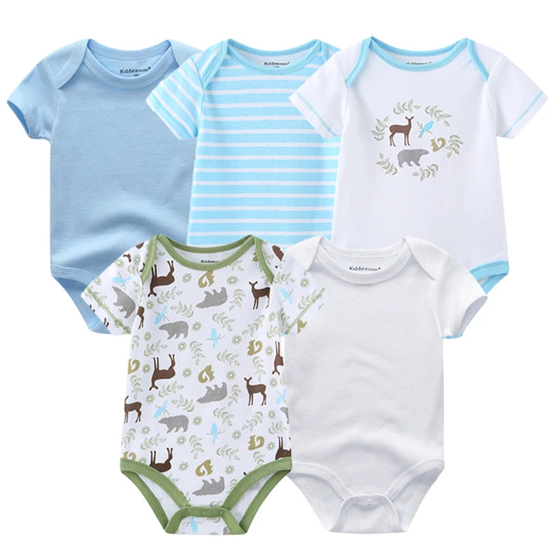 Winter 5Pcs Baby Romper 100%cotton Infant Jumpsuit Newborn pajamas Roupas De Bebe Baby Boy Clothes Outfits