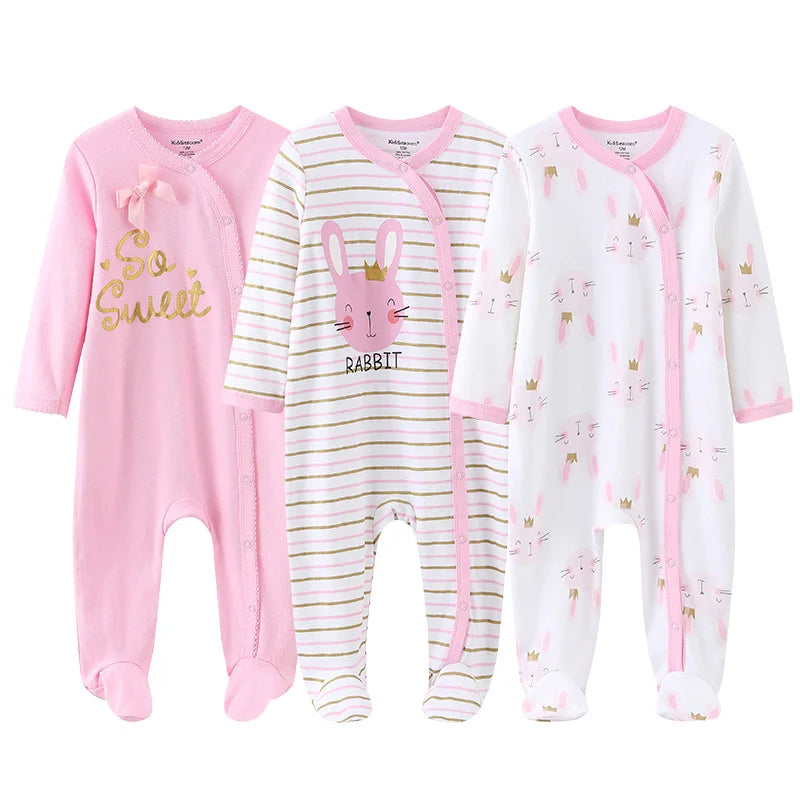 2022 Baby Girls Rompers Summer Newborn Boy Clothing Cartoon cotton Long Sleeves Kids clothes Baby girls jumpsuits