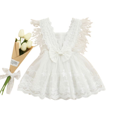 Summer Princess Baby Girls Dress with Floral Print and Ruffles