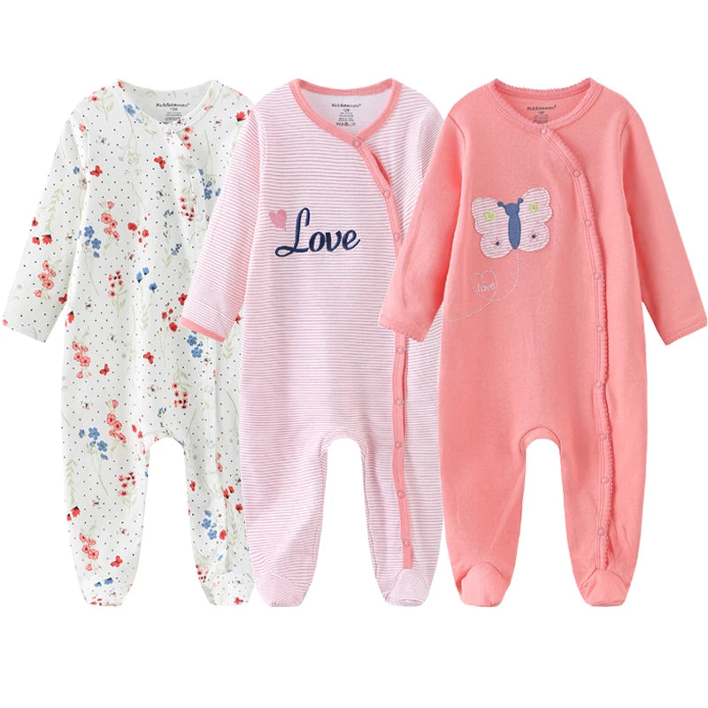 2022 Baby Girls Rompers Summer Newborn Boy Clothing Cartoon cotton Long Sleeves Kids clothes Baby girls jumpsuits