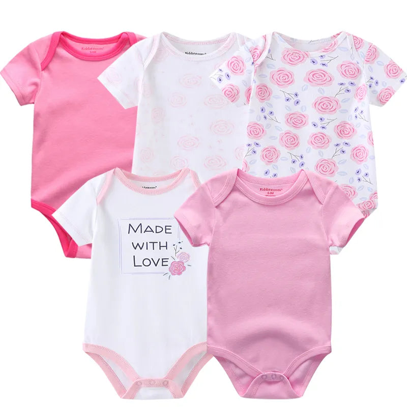 2023 Baby Girls bodysuits short Sleeve cotton Bunny overalls infantis clothes Newborn boys baby Roupas de bebe outfit clothing