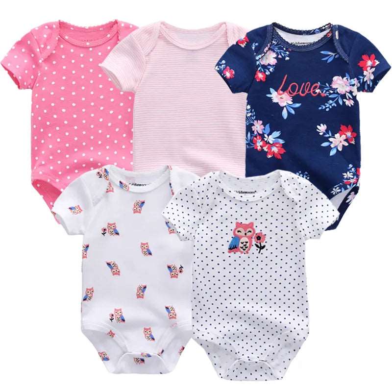 2023 Baby Girls bodysuits short Sleeve cotton Bunny overalls infantis clothes Newborn boys baby Roupas de bebe outfit clothing